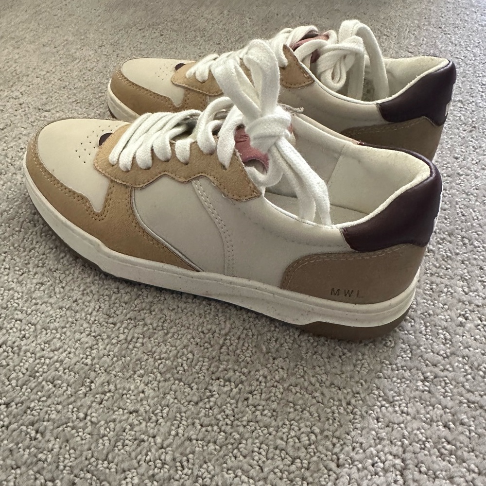 Madewell Court Sneakers, pink and plum